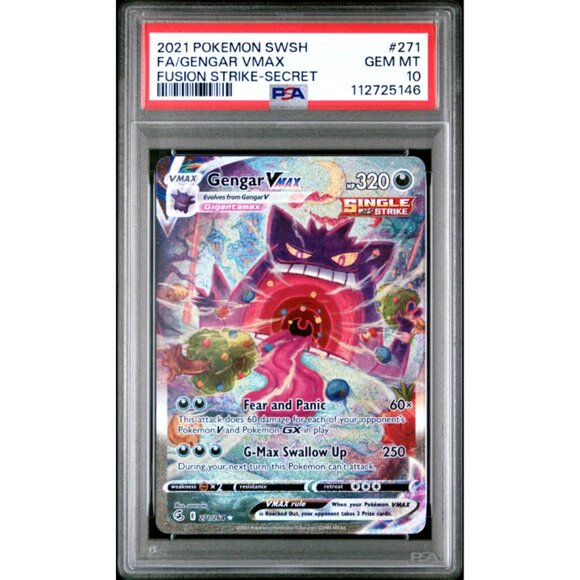 Pokemon Other - Gengar VMAX - Fusion Strike - Alternate Art Secret Rare - PSA GEM MT 10